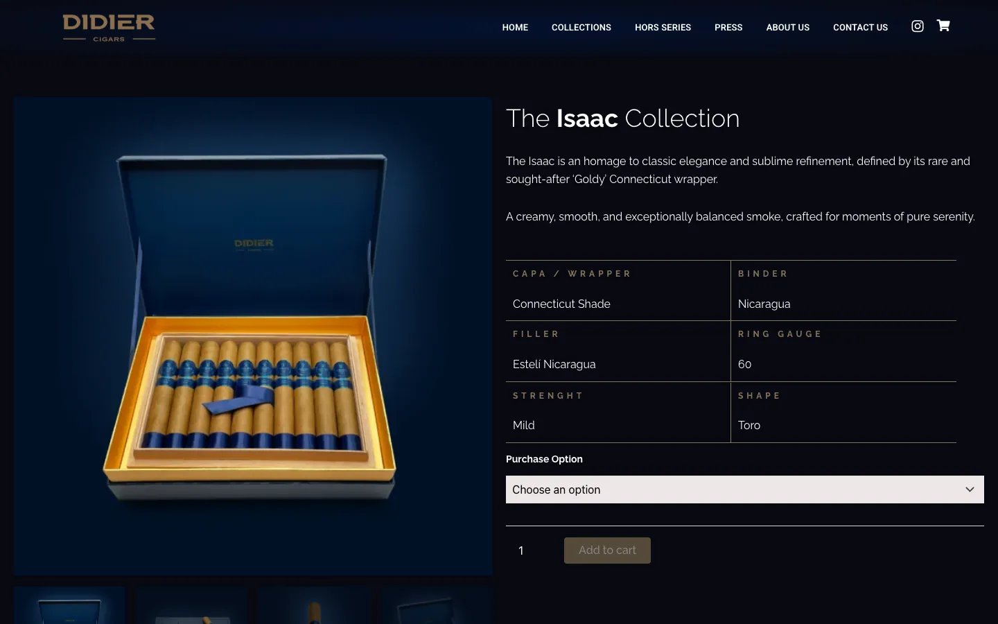 Didier Cigars product page